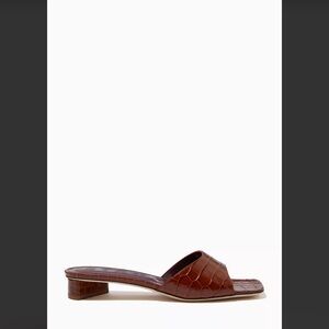 Like new- Staud croc embossed simone mule size 36